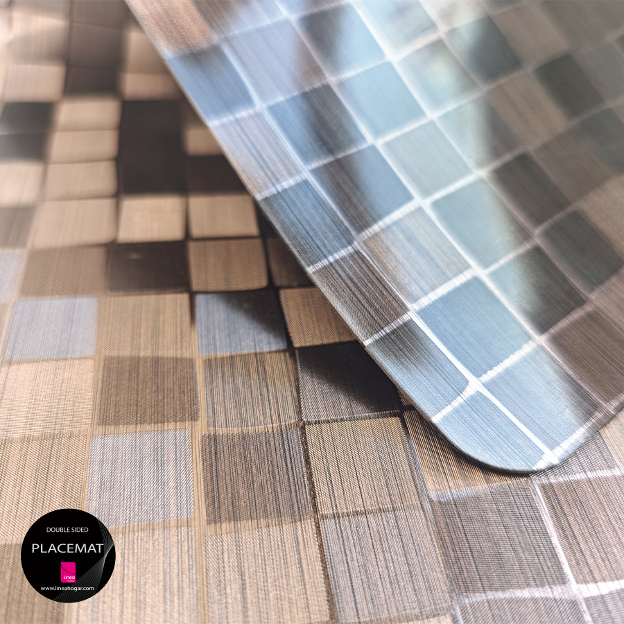 Mantel individual metalizado Lineatable - TD151 Brown