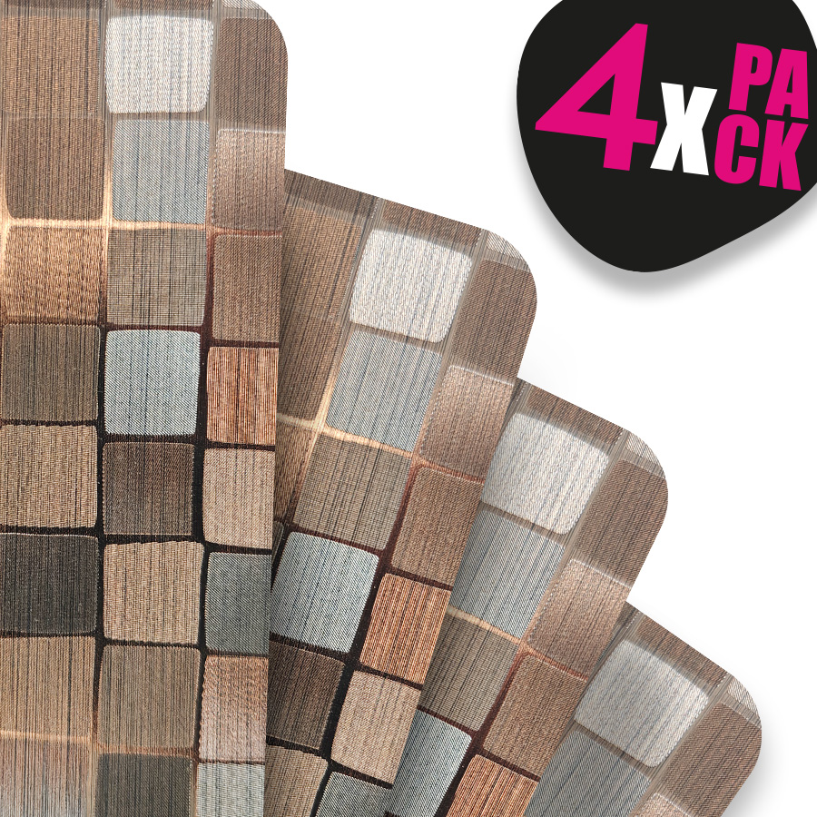 Mantel individual metalizado Lineatable - TD151 Brown