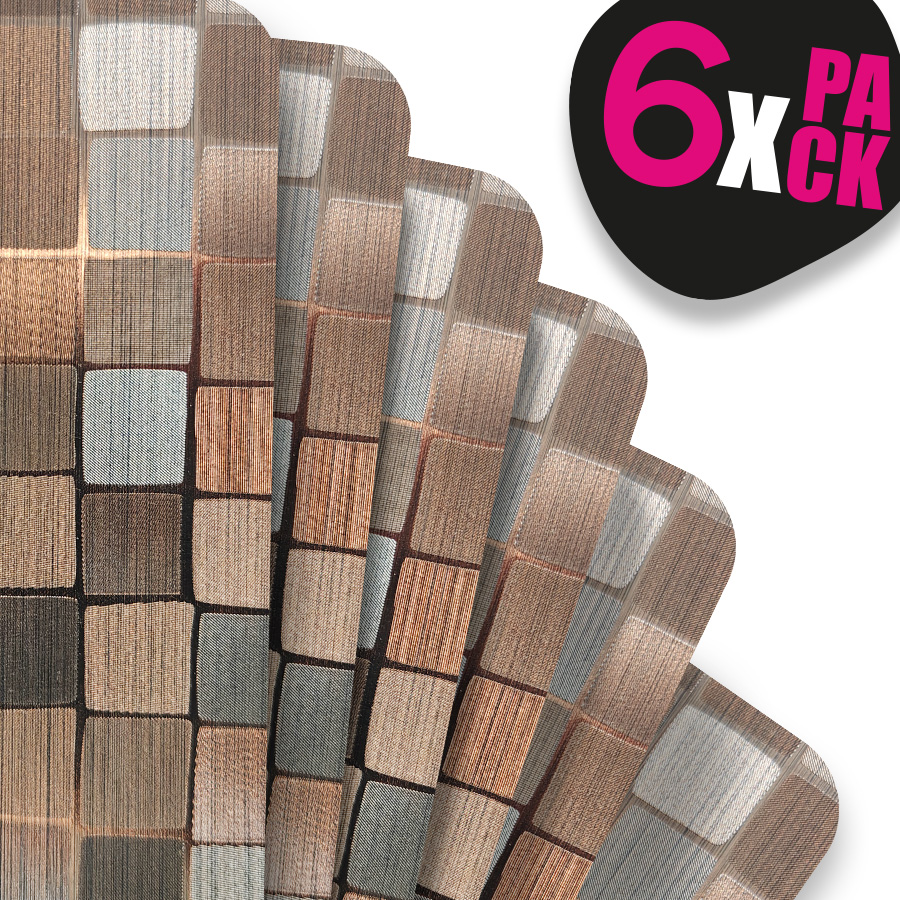 Mantel individual metalizado Lineatable - TD151 Brown