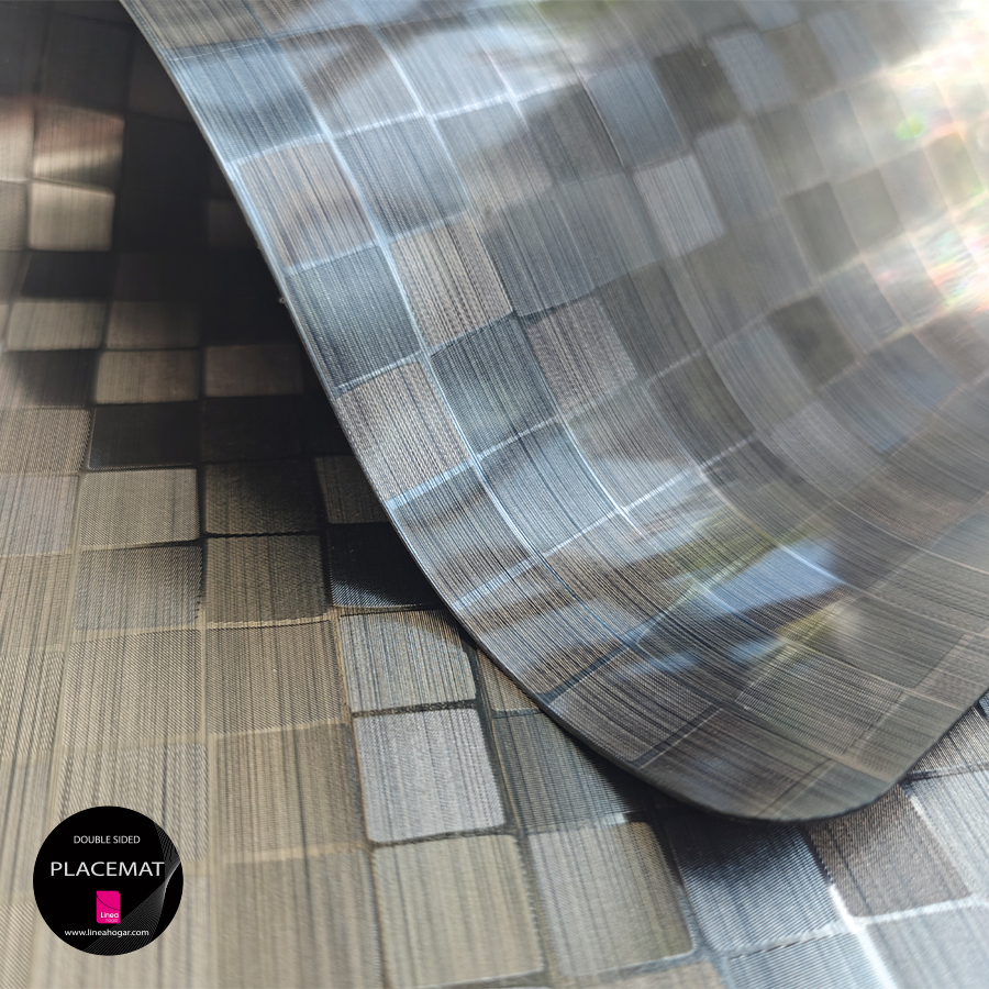 Mantel individual metalizado Lineatable - TD151 Grey