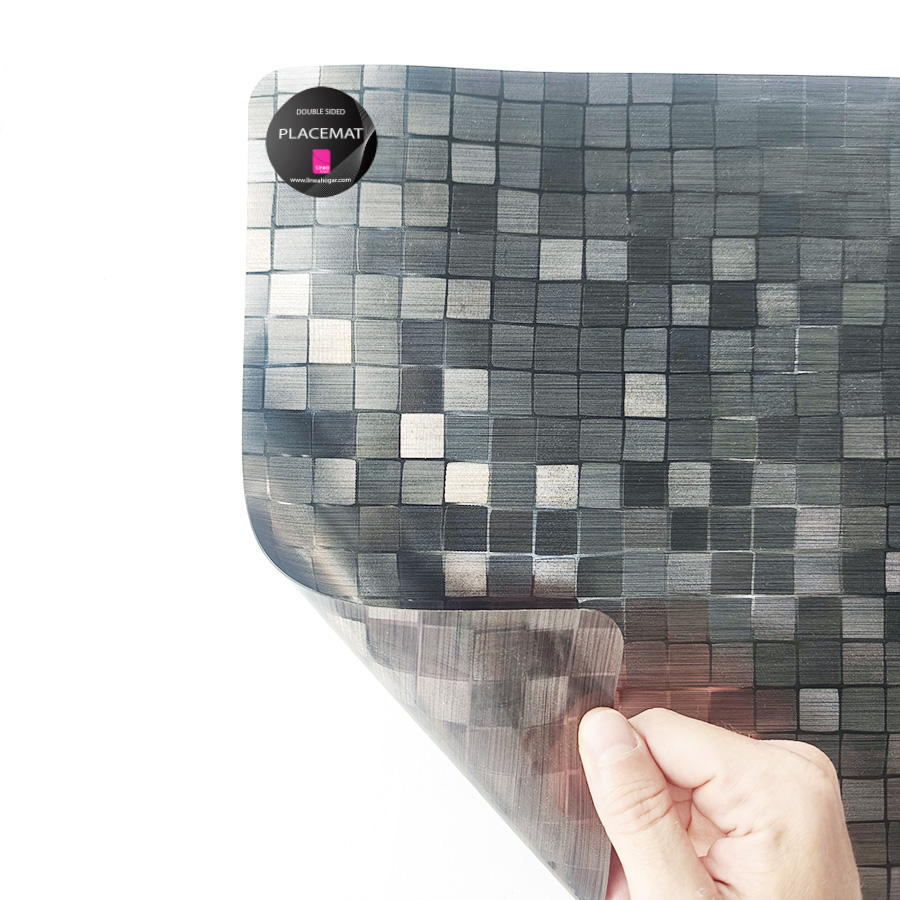 Mantel individual metalizado Lineatable - TD151 Grey