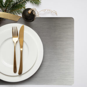 Mantel individual metalizado Lineatable - TD22 Grey