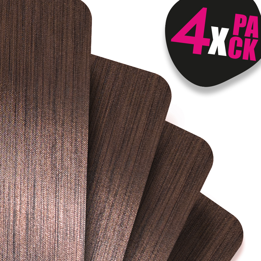 Mantel individual metalizado Lineatable - TD73 BROWN