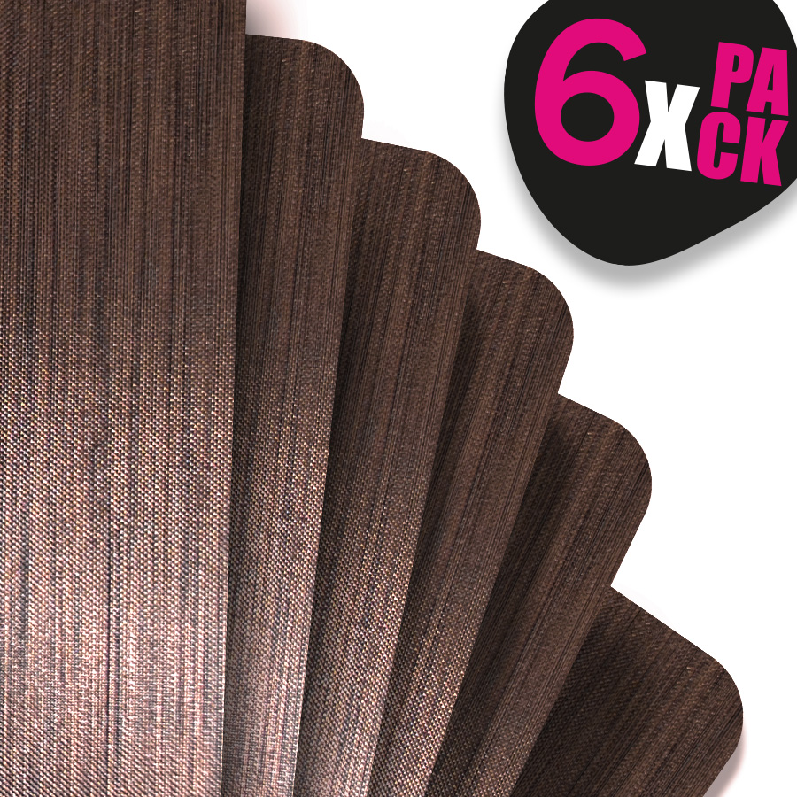 Mantel individual metalizado Lineatable - TD73 BROWN