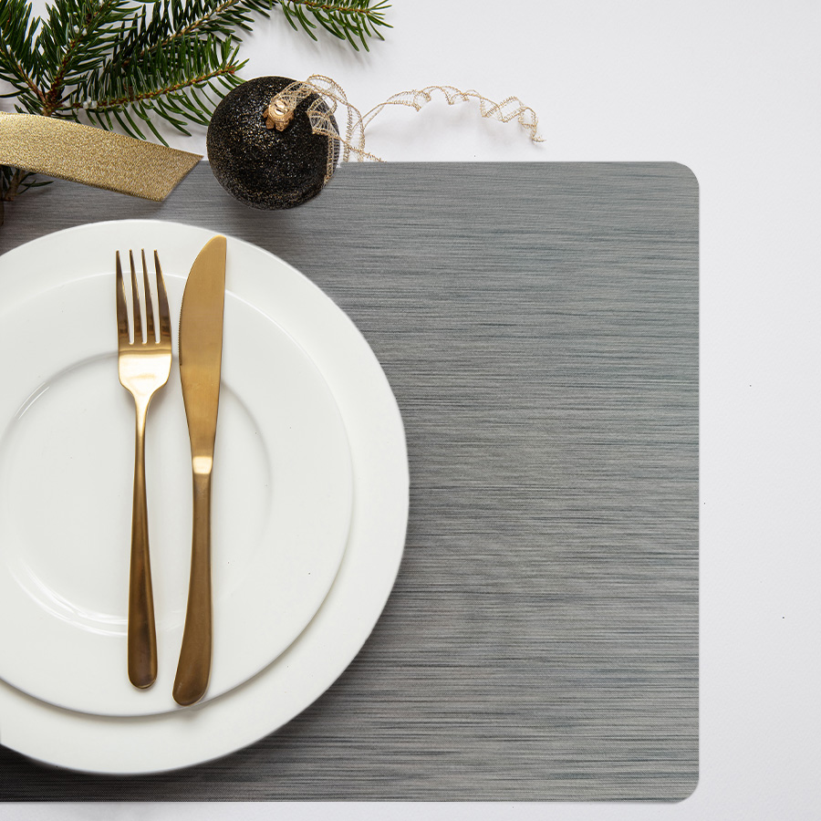 Mantel individual metalizado Lineatable - TD73 Grey