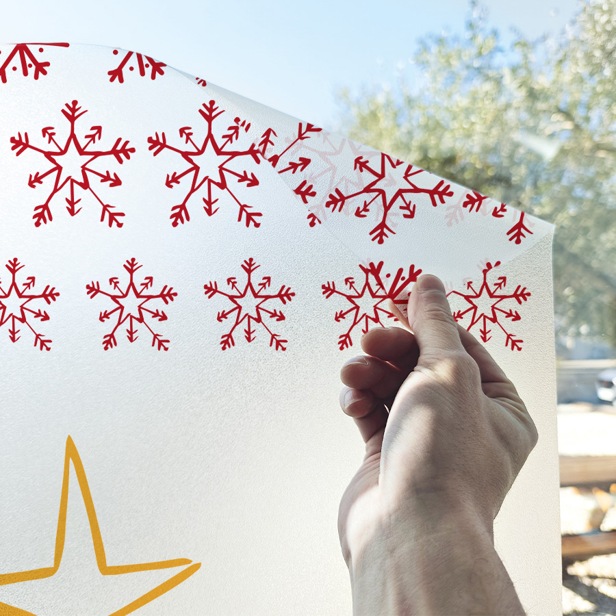 Vinilo estático Árbol Christmas red - Lineafix Static - imagen