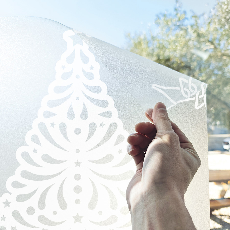 Vinilo estático Árbol blanco - Lineafix Static - imagen