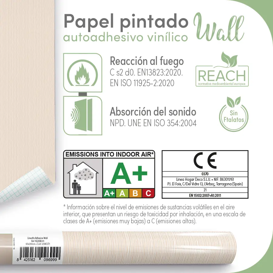 Papel pintado vinílico Kluski 01 - lineahogar - Lineafix Adhesive Wall - imagen producto