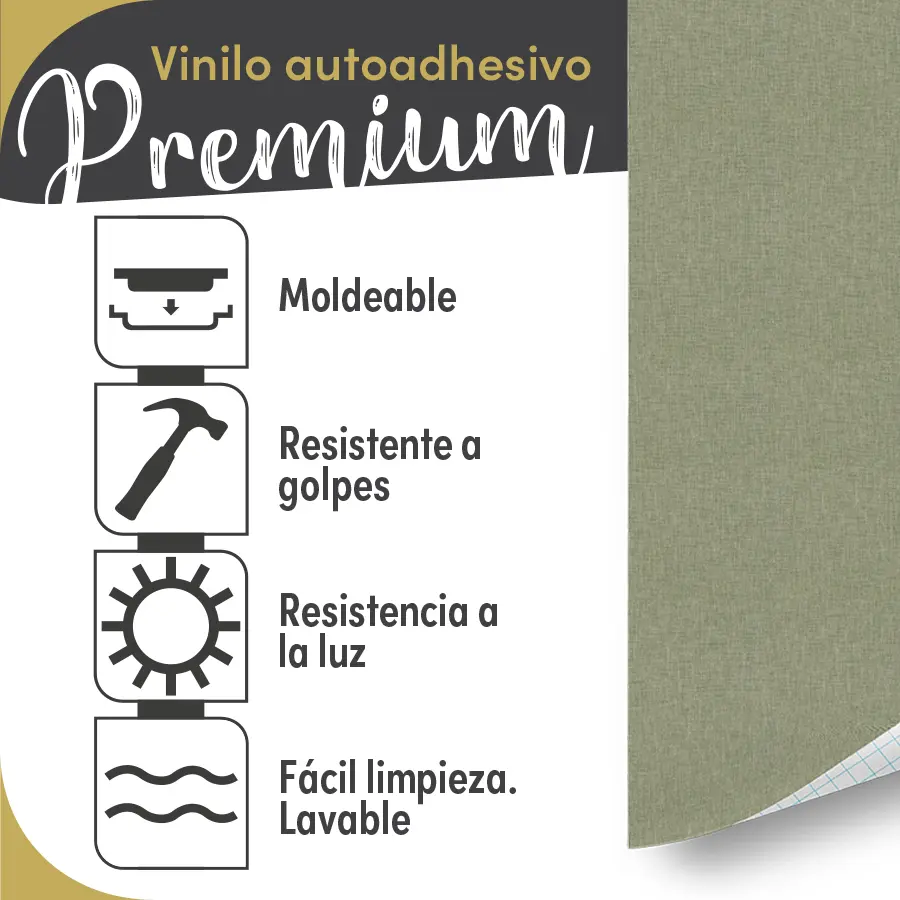 Vinilo autoadhesivo Premium Lienzo Laurel - lineahogar - Lineafix Adhesive