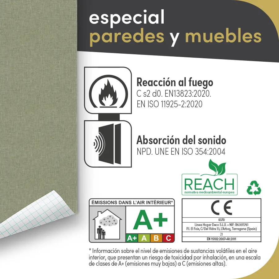 Vinilo autoadhesivo Premium Lienzo Laurel - lineahogar - Lineafix Adhesive